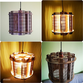 Laelamp / Puidust lamp "Lainetus"