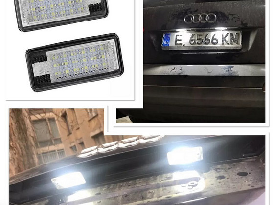 Audi лед подсветка номера audi a3 s3 a4 s4 b6 a6 s6 q7