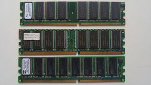 DDR1 256mb (3шт) / 512mb (2шт) / 1gb (2шт) (1 фото из 2)