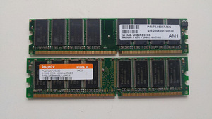 DDR1 256mb (3шт) / 512mb (2шт) / 1gb (2шт) (2 фото из 2)