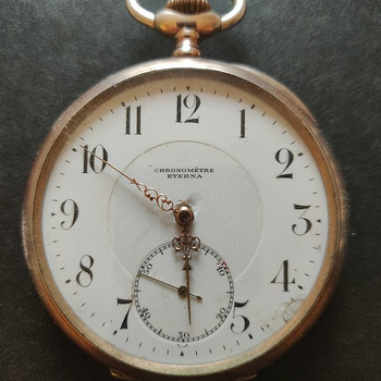 Eterna silver pocket watch