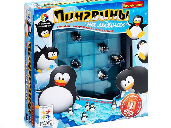 Penguins jää peal puzzle mäng lauamäng vene 6+ Smartgames