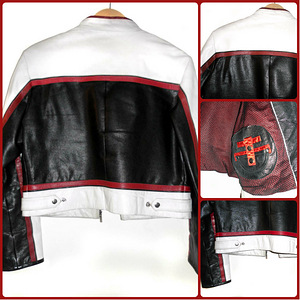Formula1 эффектная куртка из натуральной кожи, 40-42-L-XL (3 фото из 3)