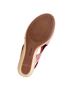 Clarks punased täisnahast wedge rihmikud, 40-41, uued (9 foto / 10)