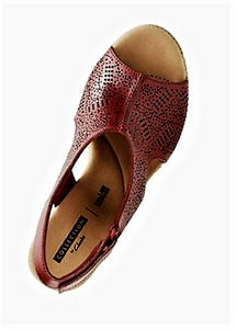 Clarks punased täisnahast wedge rihmikud, 40-41, uued (10 foto / 10)