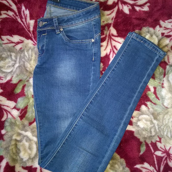 Синие джинсы-скинни, размер 36 (XS-S)