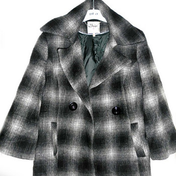 Jasper Conran cтильное в/о серое в клетку пальто, 42-44-UK16