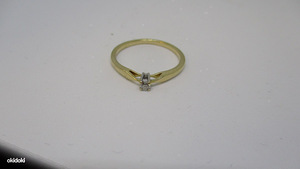 Kuld sõrmus teemantidega 585 proov (№684) (1 foto / 3)