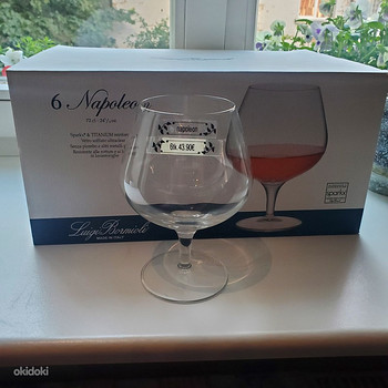Veini klaasid NAPOLEON 6tk 720ml, uued, karbis