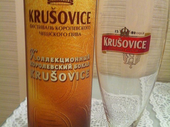 Коллекционный королевский бокал Krusovice