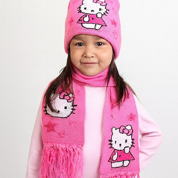 Hello Kitty komplekt sall + müts