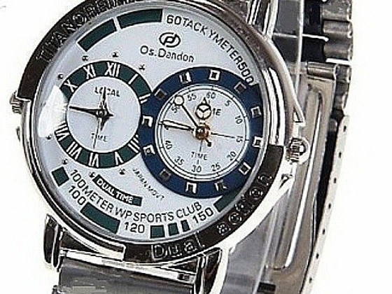 Os.Dandon Men's Watch with Dual Action Hours Marks Round