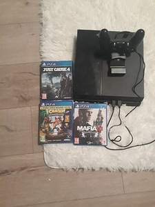 Ps4 500 gb + пульт, зарядка, 4 игры (1 фото из 1)