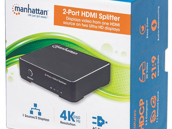 Manhattan 2-port 4K HDMI splitter