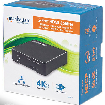 Manhattan 2-port 4K HDMI splitter