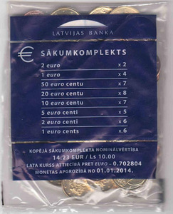 Стартовый комлект евро, Латвия (1 фото из 1)