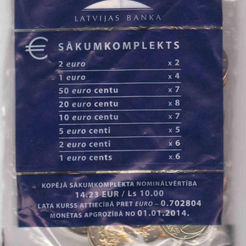 Стартовый комлект евро, Латвия
