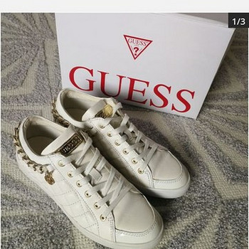 Кожаные белые кроссовки Guess, 37
