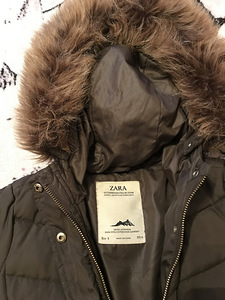 Зимняя куртка для девочек Zara, размер 110 (4 фото из 4)