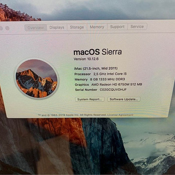 iMac12.1 / Core i5 / Память 8 ГБ