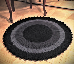 Uus paks kootud puuvillane vaip d80cm (1 foto / 3)