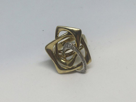 Kuld sõrmus brilliantidega 750 proov (№635)