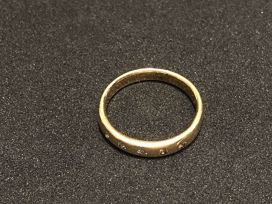 Kuld sõrmus teemanditega 585 proov (№1114)