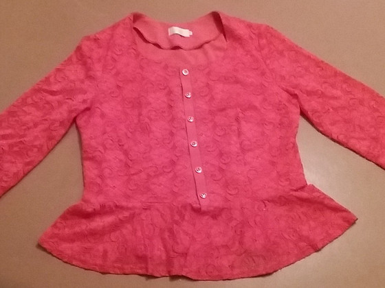 Pluus, korallvärv, suurus 44 / XL