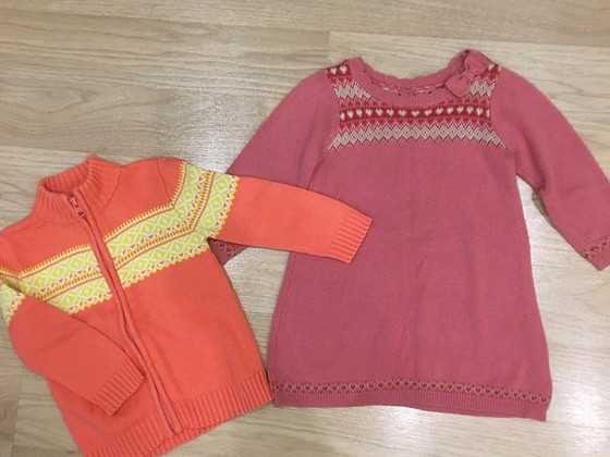 Платье Mothercare , 86 и теплый свитер