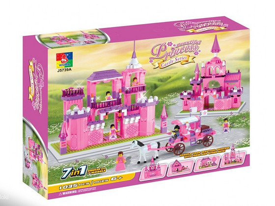 Hiigelsuur printsessilossi komplekt ühildub legoga