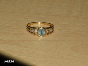Kuld sõrmus teemantidega 585 proov (№332) (1 foto / 3)
