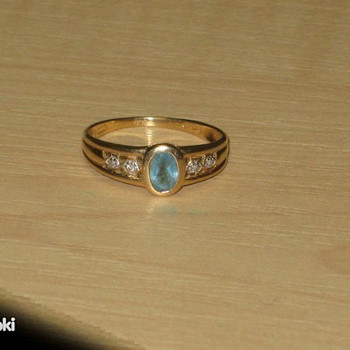 Kuld sõrmus teemantidega 585 proov (№332)
