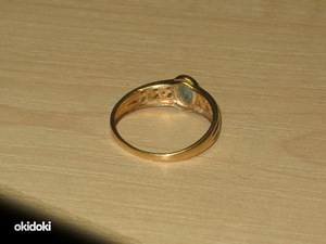 Kuld sõrmus teemantidega 585 proov (№332) (3 foto / 3)