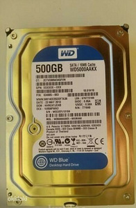 3,5-дюймовый жесткий диск WD_BLUE_500GB HDD (1 фото из 1)
