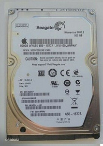 2,5" kõvaketas SEAGATE 500GB HDD (1 foto / 1)