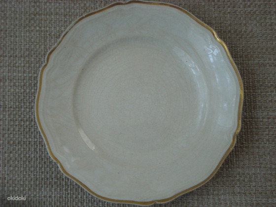 Юбилейная тарелка Латвийской фабрики Кузнецова, 1937 г