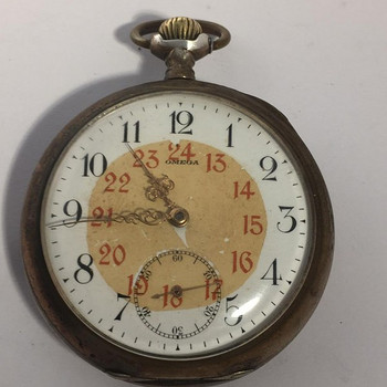 Omega silver pocket watch