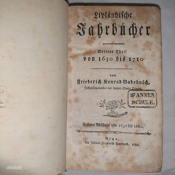 Livlandiche Jahrbucher 1781