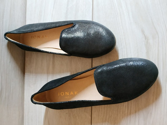 Кожаные стильные лоферы от JONAK - Paris - 38 р кожа везде -
