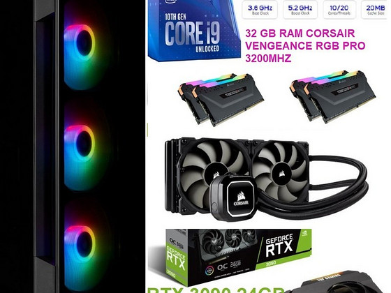 Player i9-10850K до 5,20 ГГц, RTX 3090-O24G, M.2 EVO 1 ТБ