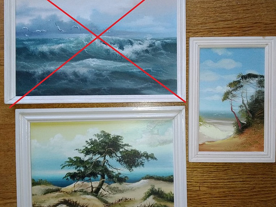2 картины, морские пейзажи, ~1990-2000 гг.