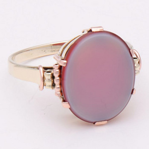 14 kt. Gold - Ring - Layers stone (1 nuotrauka iš 5)