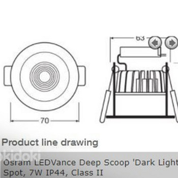 Osram LEDVance Deep Scoop 'Dark Light' Spot, 7W IP44, 12V