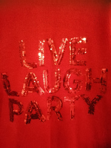 H&M punane sviiter Live Laught Party uus 146-152 (1 foto / 4)