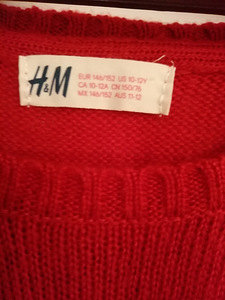 H&M punane sviiter Live Laught Party uus 146-152 (3 foto / 4)