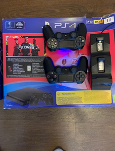 PlayStation4 slim 1TB + t150 rool (mängudega kaasas) (2 foto / 2)