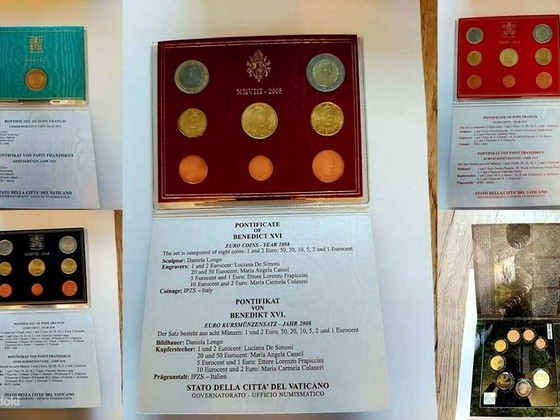 Более редкие монеты евро.