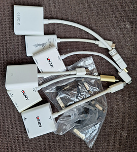 DVI, VGA, HDMI, DP, USB-C, питание 220В кабели и переходники (4 фото из 5)