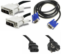 DVI, VGA, HDMI, DP, USB-C, питание 220В кабели и переходники (1 фото из 5)