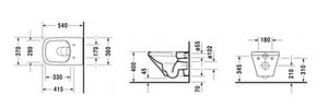 Seina wc komplekt Duravit Starck 3 Rimless® (3 foto / 3)